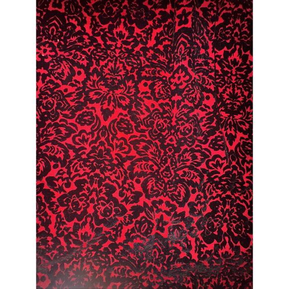 Chelsea & Theodore Embroidered Black Red Holiday Christmas Velvet Dress XL (J9) - Picture 2 of 4